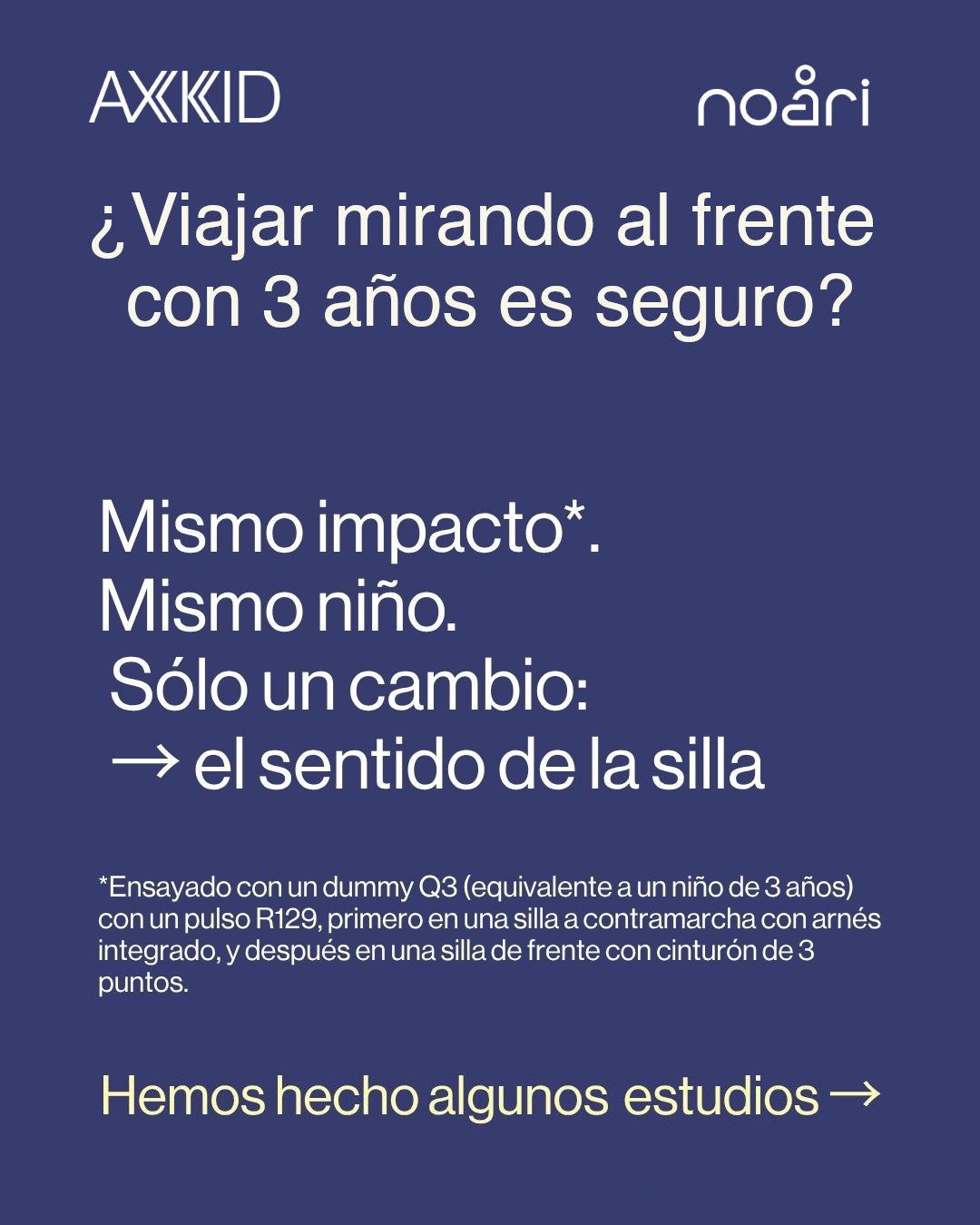 Estudio Axkid viajar a contramarcha es 9 veces más seguro