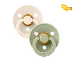 2 BIBS Color Anatomical Ivory/Sage Schnuller