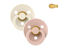 2 BIBS Farbsymmetrische Schnuller in Elfenbein/Blush