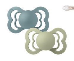 2 BIBS Supreme Island Sea/Sage Silicone Pacifiers