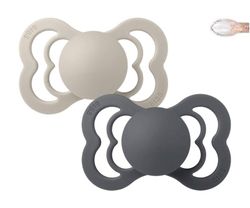 2 Chupetes BIBS Supreme Sand/Iron Silicona