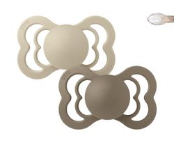 2 ciucci in silicone BIBS Supreme vaniglia/quercia scura
