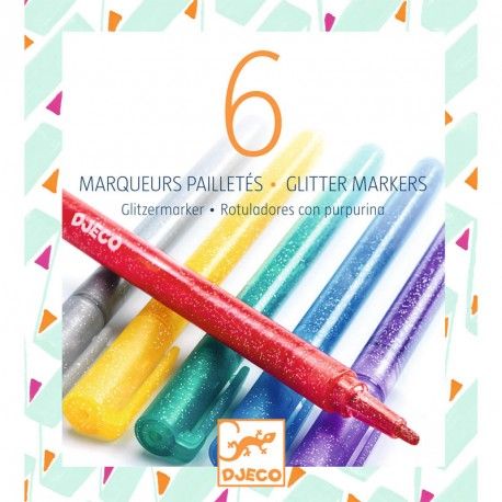 6 pennarelli glitterati Djeco