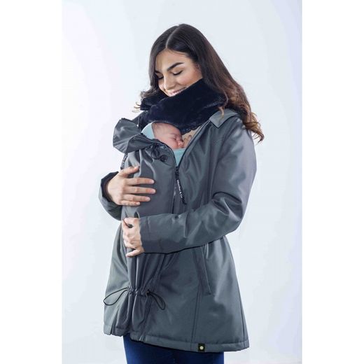 Wallaby 2.0 Black Soul Pregnancy and Carriage Coat (Gray and black)
