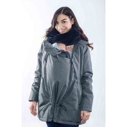 Abrigo de porteo y premamá Wallaby Gris y Negro - Wombat & Co