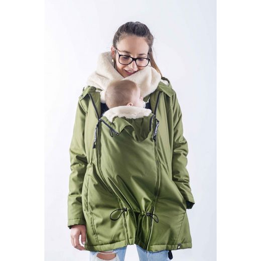Wallaby 2.0 Forest Green Carriage and Pregnancy Coat (Green and Beige)
