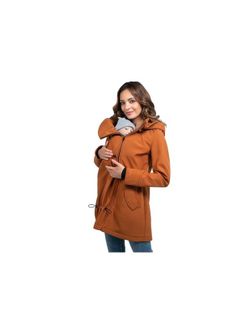 Wombat Shell Caramel Babytrage und Umstandsmantel
