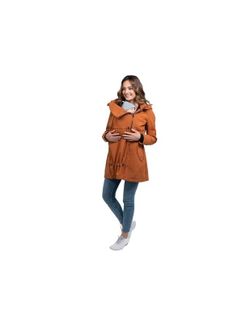 Wombat Shell Caramel Babytrage und Umstandsmantel