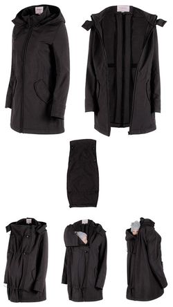 Wombat Shell Schwarzer Babytrage- und Umstandsmantel