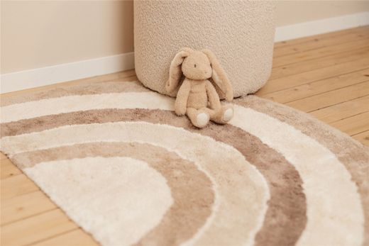 Alfombra Arco Iris Natural con Latex (80x130 cm) Little Dutch