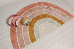 Alfombra Arco Iris Rosa con Latex (80x130 cm) Little Dutch
