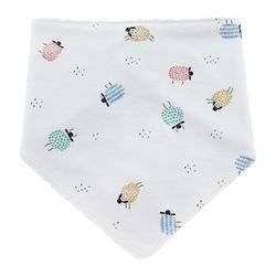 Bandana de malha lisa estampada em algodão orgânico com forro impermeável em tecido atoalhado - Sonpetit