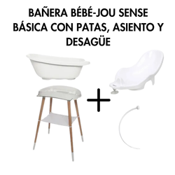 Banyera Bébé-Jou Sense Bàsica amb potes, seient i desguàs