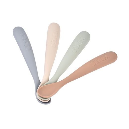 Béaba set of 4 silicone spoons for 1st age