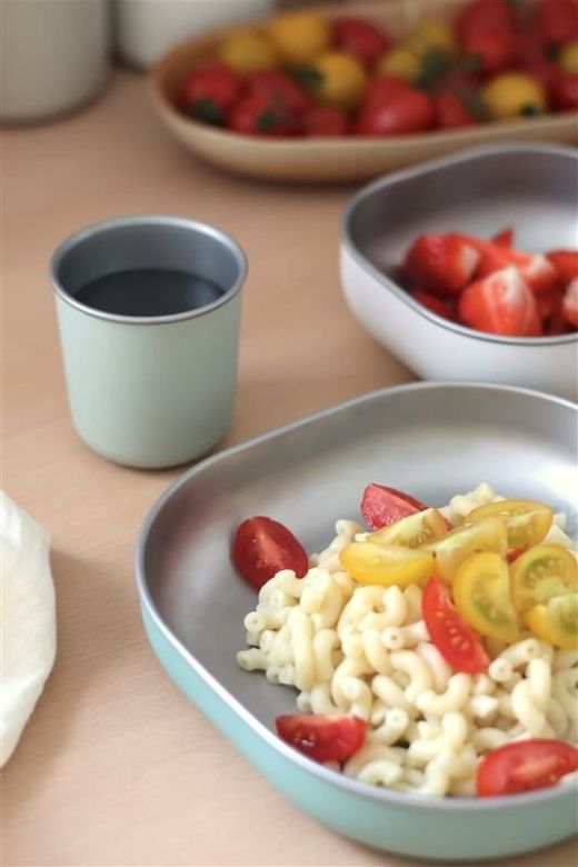 Conjunto de louça de aço inoxidável Béaba de 3 peças