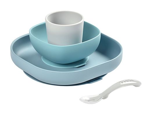 Béaba silicone tableware set 4 pieces