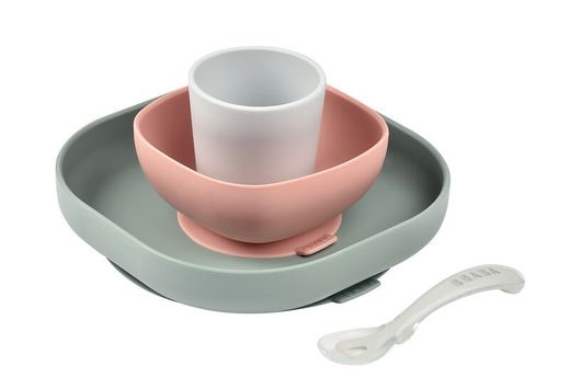 Béaba silicone tableware set 4 pieces