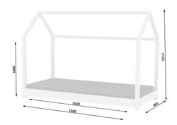 BELLA - White House 160x80 Kocot Kids