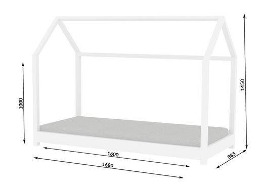 BELLA - White House 160x80 Kocot Kids