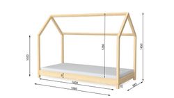 BELLA - Casa Natural 160x80 Kocot Kids