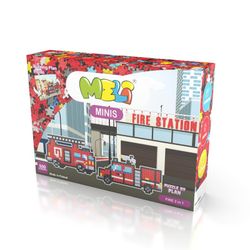 MELI MINIS Tematic 2 en 1 Blocs de pompiers 500 pièces