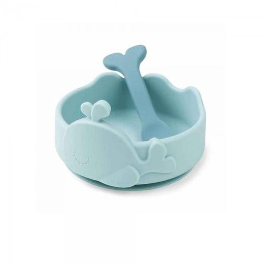 Tigela de silicone com colher Stick&Stay Done By Deer