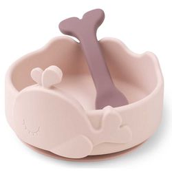 Tigela de silicone com colher Stick&Stay Done By Deer