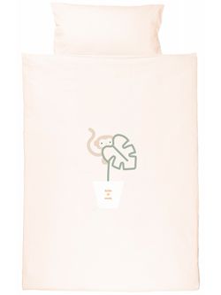 Bonjourbébé Monstera Monkey funda nórdica set 2p 100 (60x120) hunter green