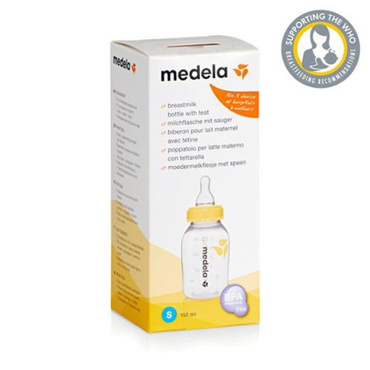 BOTELLA-BIBERÓN 150ML CON TETINA DE FLUJO LENTO TALLA S