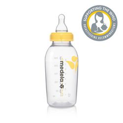 BOTELLA-BIBERÓN 250ML PARA LECHE MATERNA CON TETINA CALMA