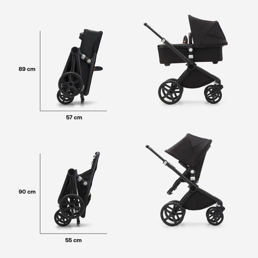 Bugaboo Fox Cub completo negro/negro medianoche-negro medianoche