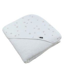 Printed bath cape with organic cotton terry cloth reverse - Sonpetit