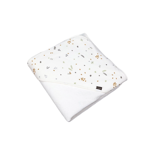 Printed bath cape with organic cotton terry cloth reverse - Sonpetit
