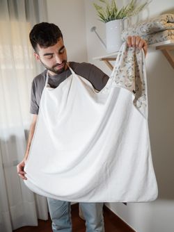 Bedruckter Bademantel mit Frottee-Rückseite - Sonpetit