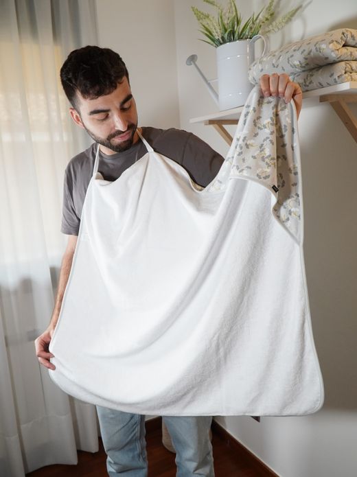 Bedruckter Bademantel mit Frottee-Rückseite - Sonpetit