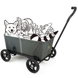 Montessori 509 Crew Grauer zusammenklappbarer Transportwagen