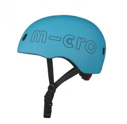 Casco Micro Azul Oceano con luz LED M