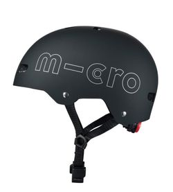 Casco Micro Negro con luz LED