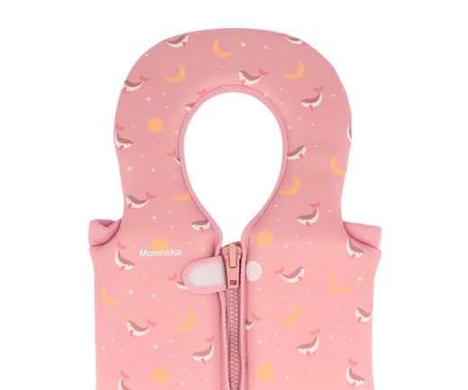 Chaleco Flotador Aprendizaje Whale Pink (Talla 1-2 años)