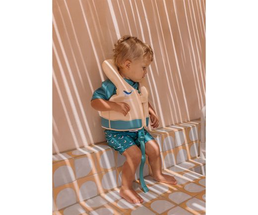 Chaleco Flotador Aprendizaje Whale Teal (Talla 1-2 años)