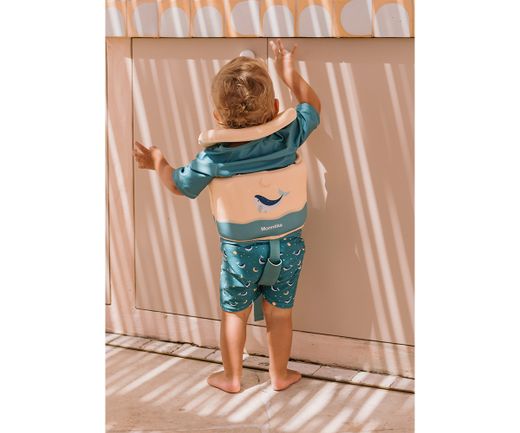 Chaleco Flotador Aprendizaje Whale Teal (Talla 1-2 años)