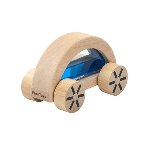 Sensorisches Holzauto mit Flüssigkeit - Plantoys