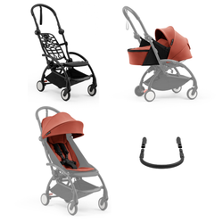 Cochecito Stokke YOYO5 con pack recién nacido y silla con barra delantera