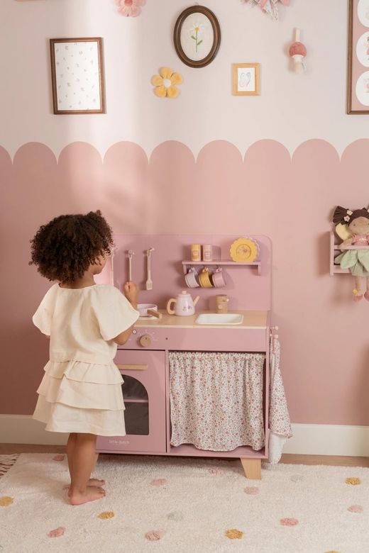 Cocina de Juguete de madera Rosa FSC - Little Dutch