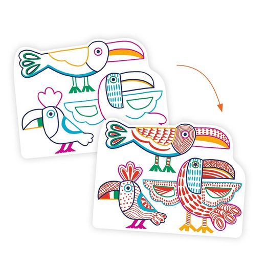 Colorazione Famiglie selvagge Djeco