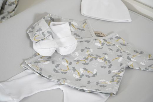 Conjunto de primera puesta algodón orgánico (Jubón+polaina) - Sonpetit