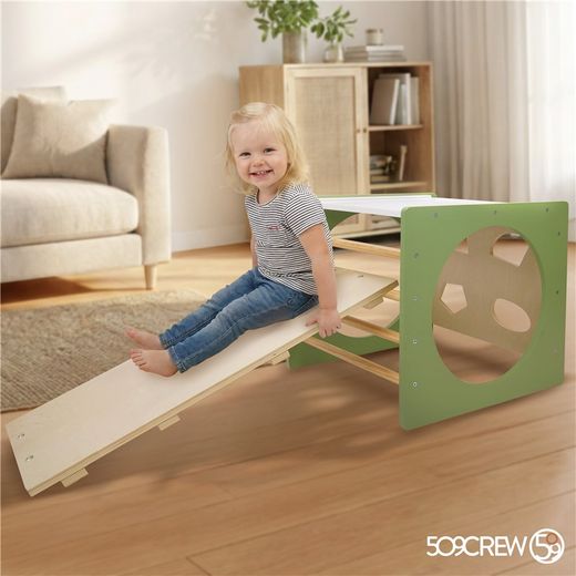 CUBO escalada Verde/Natural Montessori