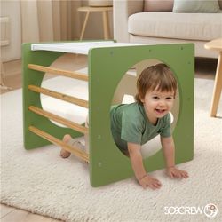 CUBO escalada Verde/Natural Montessori