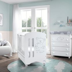 Cuna 120x60 SWEET BEAR BASIC Blanco Micuna