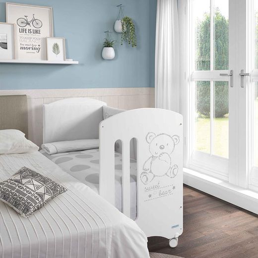 Cuna 120x60 SWEET BEAR BASIC Blanco Micuna